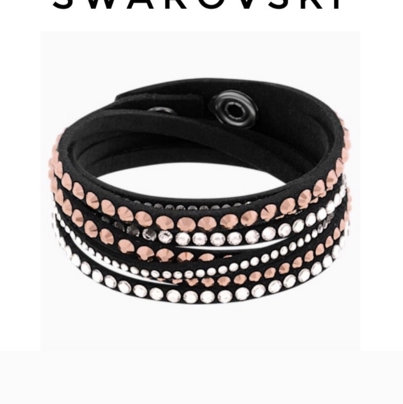 New Swarovski SLAKE BRACELET rose gold blackNWT - Picture 6 of 10